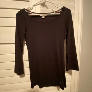 Burberry 3/4 sleeve tee. Size small